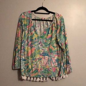 Lilly Pulitzer Tassel Shirt